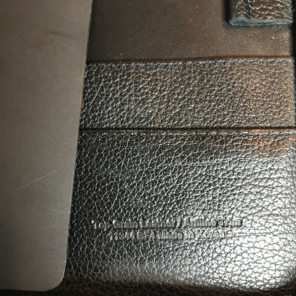 Vintage Franklin Quest 7 Ring Cowhide Leather Zip Binder Planner Cover Black USA - Picture 9 of 13